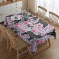 thumbnail image 2 of French Bulldog and Flower Rectangle Tablecloth 60"x84",Waterproof Polyester Rectangle Table Cloth, Wipeable Spillproof Polyester Tablecloth for Dining, Camping, Indoor and Outdoor, 2 of 5