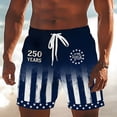 thumbnail image 3 of XINPINGMen's American Flag Swim Trunks 4th of July Outfits Patriotic Plus Size Bathing Suits with Liner and Pocket Quick Dry Summer Board Shorts, 3 of 5