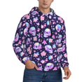 thumbnail image 2 of Cauagu crystal Skull flower cool for Men's Pullover Hooded Sweatshirt Athletic Casual Hoodie Aautumn Hoodie Sweatshirt for Men Pullover Casual Hooded Sweatshirt-Small, 2 of 7