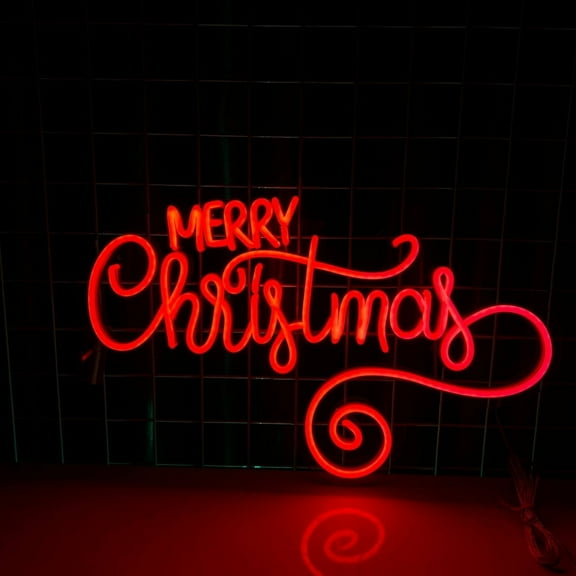 Craftnamesign Merry Christmas Neon Light Art, Merry Christmas LED Sign, Merry Xmas Wall Decor
