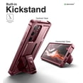 thumbnail image 4 of Dexnor Full Body Case for Samsung Galaxy S22 Ultra 5G/6.8 inches, [Extra Front Frame] Heavy Duty Military Grade Protection Built-in Screen Protector and Kickstand for Samsung S22 Ultra 5G,Maroon Red, 4 of 5
