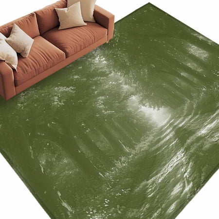 Sage Green Trees Large Area Rugs for Bedroom Living Room Soft Non Slip Carpet Bedside Rug Forest Art Decor Spring Summer Nature Leaf Rectangular Floor Cover Kitchen Accent Rug 6 x9 for Office