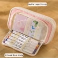 thumbnail image 7 of Pencil Case Big Capacity Multiple Compartments Large Pencil Pouch Pen Bag Box Holder Organizer Simple Storage Aesthetic Stationery Cosmetic for Adults Men Women Office Essentials, 7 of 7