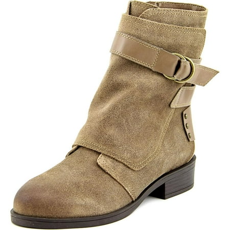 Fergie Neptune Round Toe Leather Mid Calf Boot