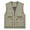 Khaki, variant on Mens Thin Cargo Vest Casual Solid Work Vests Travel Photography Vest Outdoor Hiking Vests Khaki
