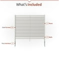 thumbnail image 6 of 4ft H x 5ft W (1 Panel) No Dig Privacy Screen, Louvered White Vinyl Fence Panel, Trash Can Hider Outdoor, AC Fence, Pool Equipment Enclosure, Privacy Fence Panels, EC18041, 6 of 10