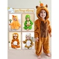 thumbnail image 6 of HAHASHOW Unisex Infant Toddler Animal Flannel Hooded Romper Jumpsuit, Fall Winter Warm Soft One-Piece Onesie, Machine Washable, 0-3T, 6 of 7
