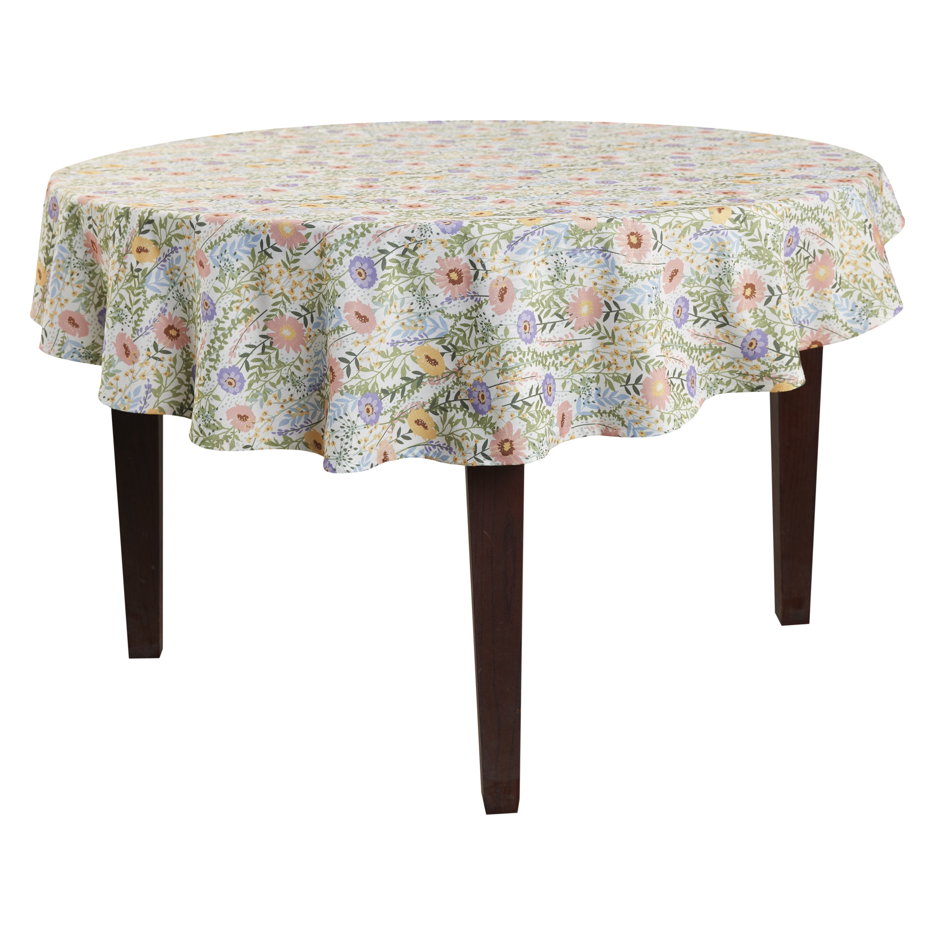 Easter Floral 70" Round Tablecloth - 100% Cotton, Multi-color
