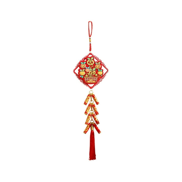 Decoración colgante de año Nuevo Chino, colgante tradicional, borla para sala de estar , estilo A