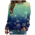thumbnail image 2 of Sweatshirt de Noël pour Femmes 2023 Mode Imprimé Manches Confortable Respirant Col Rond en Solde, 2 of 5