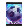 thumbnail image 3 of POLERO Neon Soccer Print Easy to Clean Children's Wallet, Polyester Kids Trifold Wallet Slim Trifold Card Wallet for Outdoor Sports, 3 of 6