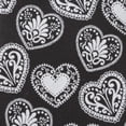 thumbnail image 4 of Black and White Paisley Heart Men's Tie, 4 of 5