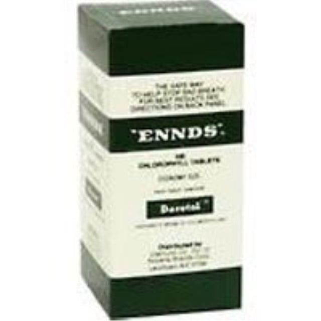 ennds chlorophyll tablets for stop bad breath and mouth odors , 100 ea