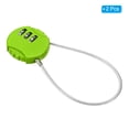 thumbnail image 3 of Unique Bargains Combination Lock 3 Digit Luggage Padlock for Gym Locker Green 2Pcs, 3 of 6