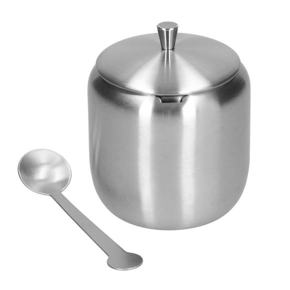 Sugar Box,Sugar Container 370ML 304 Seasoning Pot Sugar Bowl Eco-Friendly Materials