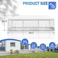 thumbnail image 2 of 10X30FT Party Tent with Mesh Sidewalls, Outdoor Canopy Tent, Heavy Duty Party Tent, Wedding Canopy Patio, Sun Shade Shelter Canopy for Parties, White, 2 of 8