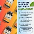 thumbnail image 6 of Grow Vitamin D3 K2 w/MCT Oil - 10,000 IU D3, 100 mcg K2 MK7, Calcium, Zinc, BioPerine, Magnesium for Superior Absorption - 60 Capsules, 6 of 8