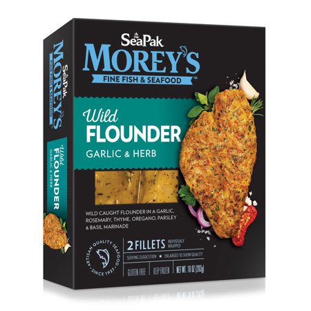 Morey's Wild Flounder Garlic & Herb, 10oz, Frozen