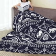 thumbnail image 6 of Rateoe elephants Print Fuzzy Fleece Throw Blanket Extra Large,Super Soft,Fluffy and Warm Blankets for Couch,Bed,All Season Use-, 6 of 7