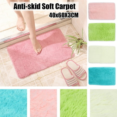 Padded Room Anti-skid Soft Plush Fluffy Shaggy Area Rug Carpet Mat Cushion Pad For Home Living Room Bedroom Floor 23.6