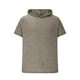thumbnail image 3 of pstuiky Camisa de manga corta para hombre, Blusa tipo túnica holgada de manga corta con capucha para hombre, de verano, de secado rápido, elástica y con protección solar. ropa de hombre xl, 3 of 5