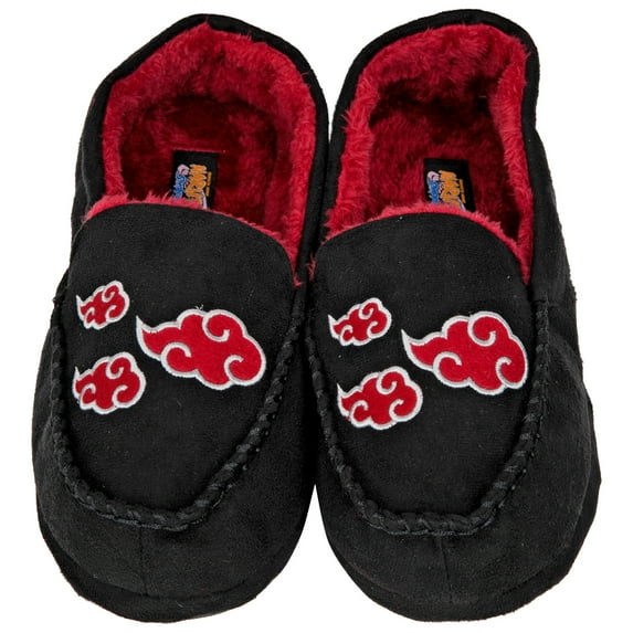 Naruto Shippuden Akatsuki Clouds Men's Moccasin House Slippers-Medium