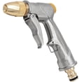 thumbnail image 1 of Pistola rociadora de manguera de jardín con boquilla de latón, perfecta para lavar autos y mascotas, regar césped, jardines y limpiar aceras., 1 of 5