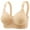 Beige, variant on T Shirt Bras For Women Gathering Lifting V Neck Sports Breathable Cup Basic Sleeping Bras