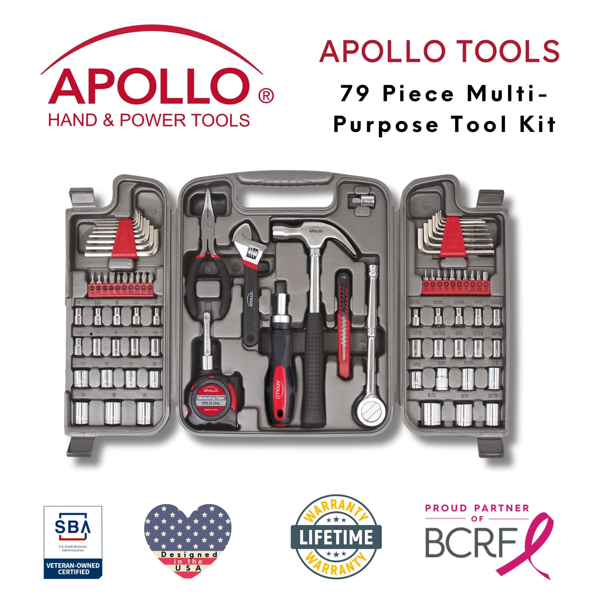 Apollo Tools 79-Piece Multi-Purpose Tool Kit photo 3