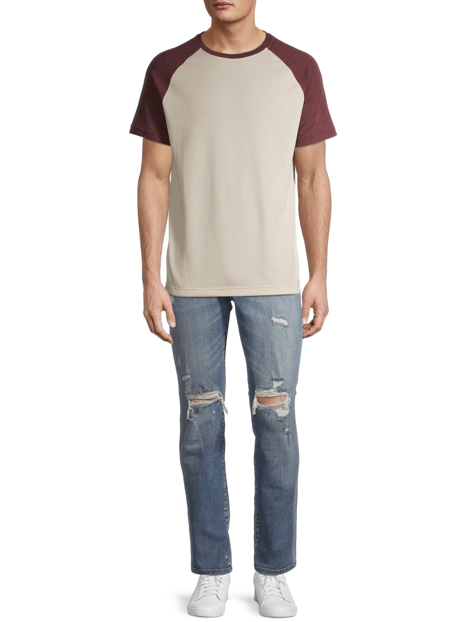 【SCENERITY】(Plan)1+1 Port raglan short sleeve t-shirt George Men's Short Sleeve Raglan T-Shirt - Walmart.com