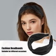 thumbnail image 3 of Unique Bargains Satin Twist Headband Hairband for Women Black 1.97 Inch Wide 1 Pcs, 3 of 7