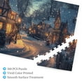 thumbnail image 3 of 500 PCS Christmas Snow Scene in the Small Town - 500 Piece scenery Puzzle,Collectible Puzzle Featuring Christmas,Create a festive atmosphere,Funny Wooden jigsaw puzzles,Every Piece is Unique, 3 of 6