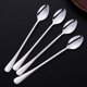 thumbnail image 2 of Juego de 12 cucharas de acero inoxidable con mango largo - 19,5 cm - Plata, 2 of 4