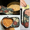 thumbnail image 5 of Yayeee Oven Mitts and Pot Holder Set of 2 Heat Resistant Kitchen Gloves Baking Hot Pad, Christmas Blooms, 5 of 5