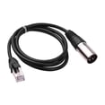 thumbnail image 4 of Labymos RJ45 Male Network Connector to 3-Pin Mini XLR Male Extension DMX512 Cable Stage Studio Cables Wires Silver 1m, 4 of 6