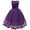 Purple, variant on Odeerbi 2025 Toddler Girls Solid Color Flowers Net Yarn Bowknot Birthday Party Flowers Gown Kids Dresses