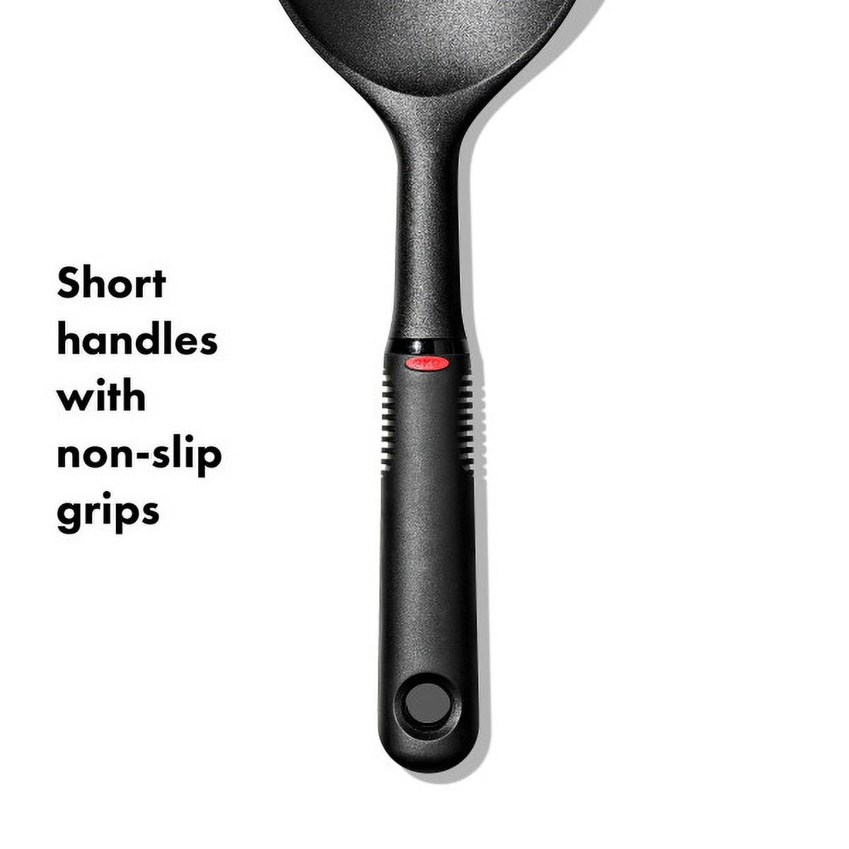 OXO SoftWorks 4-Piece Nylon Mini Utensil Set, Black – Turner, Spoon, Rice Paddle & Server