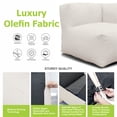 thumbnail image 5 of 5 Pieces Olefin Patio Conversation Set with Thickened Cushions 4-Seat Outdoor Furniture Set with Bean Bag Chairs (Light Beige), 5 of 8