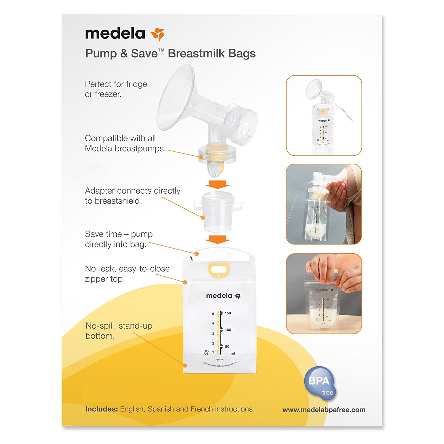 Medela Pump And Save T Milk Storage Bags 20 Ct
