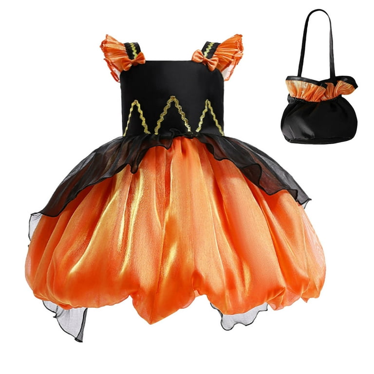 Zcfzjw Toddler Kids Halloween Fancy Dress Up Costumes Clothes 2023 Trendy Cute Baby Girls Cosplay Party Princess Dress Outfits with Head Wear Set Z11