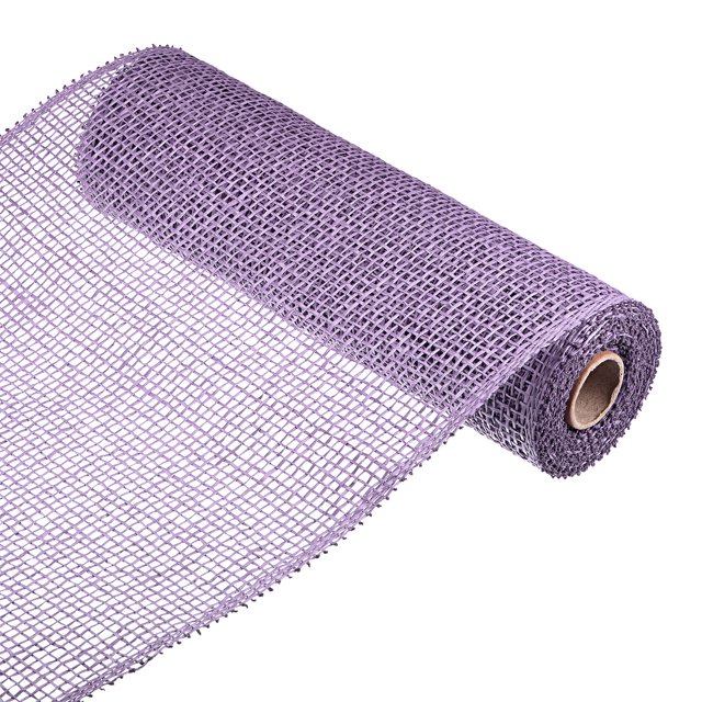 Unique Bargains PP Burlap Mesh 10' x 5 Yards Decorative Wrapping Ribbon, Lilac 1 Roll