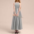thumbnail image 4 of NIEWTR Robes pour Filles Coupe Classique Évasée Sans Manches Robe d'Été Douce et Confortable Tenue de Pique-Nique (Gris, 3-4 Ans), 4 of 7