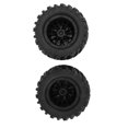 thumbnail image 1 of RC Car Rubber Tire, RC Rubber Tires 2PCS Uneven Texture  For 1/7 RC Car Black,Silver, 1 of 8