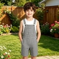 thumbnail image 4 of Kiijoy Girl Checkered Overalls Shorts Summer Casual Gingham Sleeveless Romper, Sizes 10-11, 4 of 7