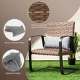thumbnail image 4 of Topcobe 3 Pieces Patio Furniture Set, Patio Rattan Coffee Table Set with Quick Dry Lumbar Pillows, 4 of 7