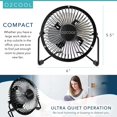 thumbnail image 3 of O2COOL 4" USB Personal Desk Fan – Portable Mini Table Cooling Fan - Plugs into Computer - Adjustable 360° Tilt, Quiet,, 3 of 5