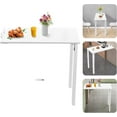 thumbnail image 5 of Wall Mounted Folding Table, Wooden Kitchen Table, Folding Desk, Laundry Room Folding Table for Dining Room, Bedroom, 5 of 9