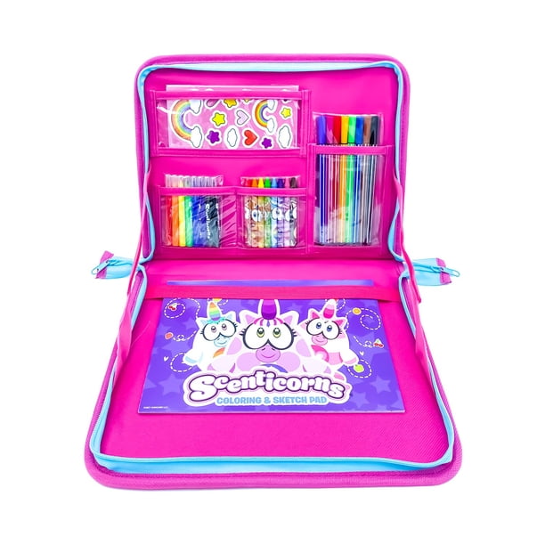 Kit de dibujo Scenticorns, conjunto de actividades de viaje con escritorio portátil