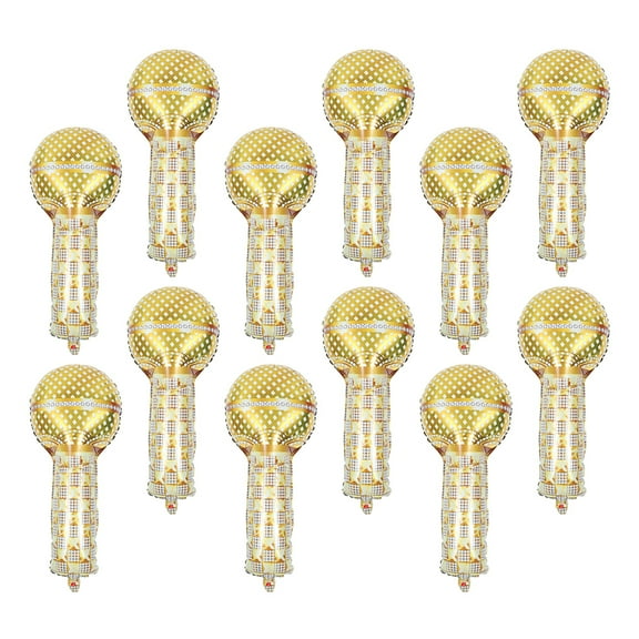 unbranded Pcs Inflatable Microphone Balloons Party Balloon Decors Retro Party Props