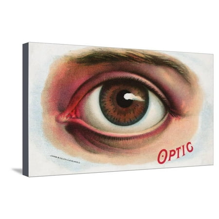 Advertisement for Contact Lenses Stretched Canvas Print Wall Art